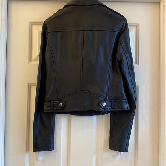 Michael Kors black lamb leather jacket, XS, NWT, Host pick🎉🎊 - Picture 4 of 8